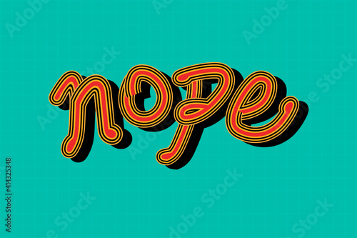Nope green vector funky grid wallpaper
