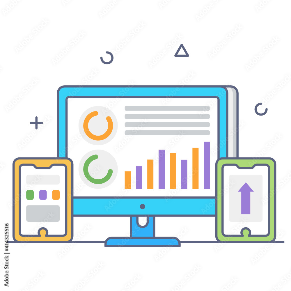 Trendy design of online data analysis icon
Trendy design of online data analysis icon
