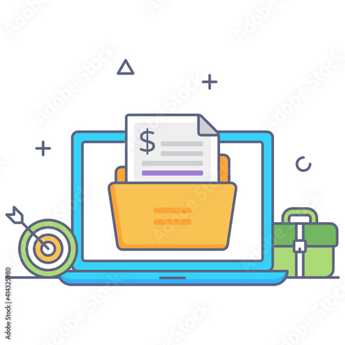 
Trendy design of financial documentation icon
