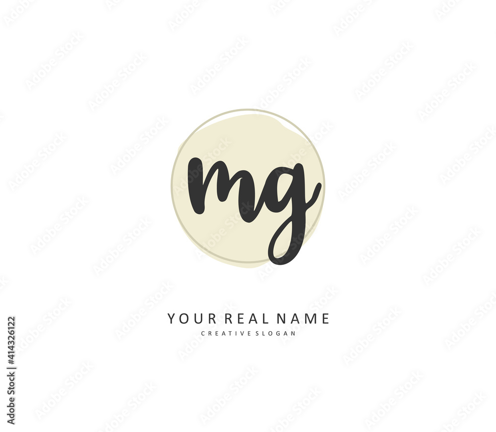 MG Initial letter handwriting and signature logo. A concept handwriting initial logo with template element. MG Initial letter handwriting and signature logo. A concept handwriting initial logo with template element.
