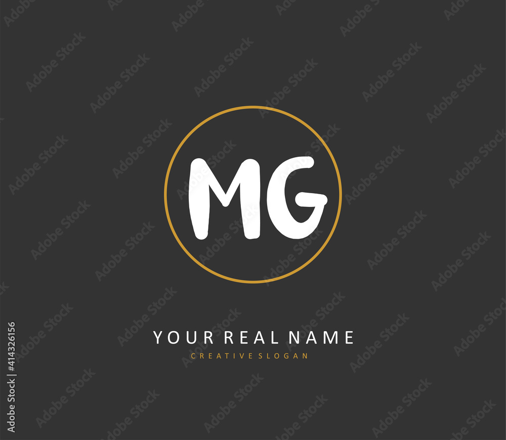 MG Initial letter handwriting and signature logo. A concept handwriting initial logo with template element. MG Initial letter handwriting and signature logo. A concept handwriting initial logo with template element.