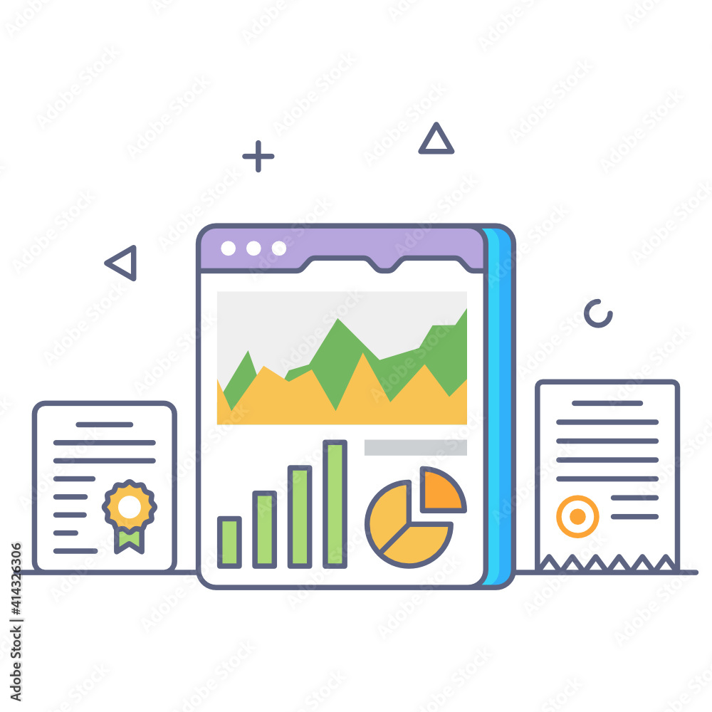 Trendy design of web analytics icon
Trendy design of web analytics icon