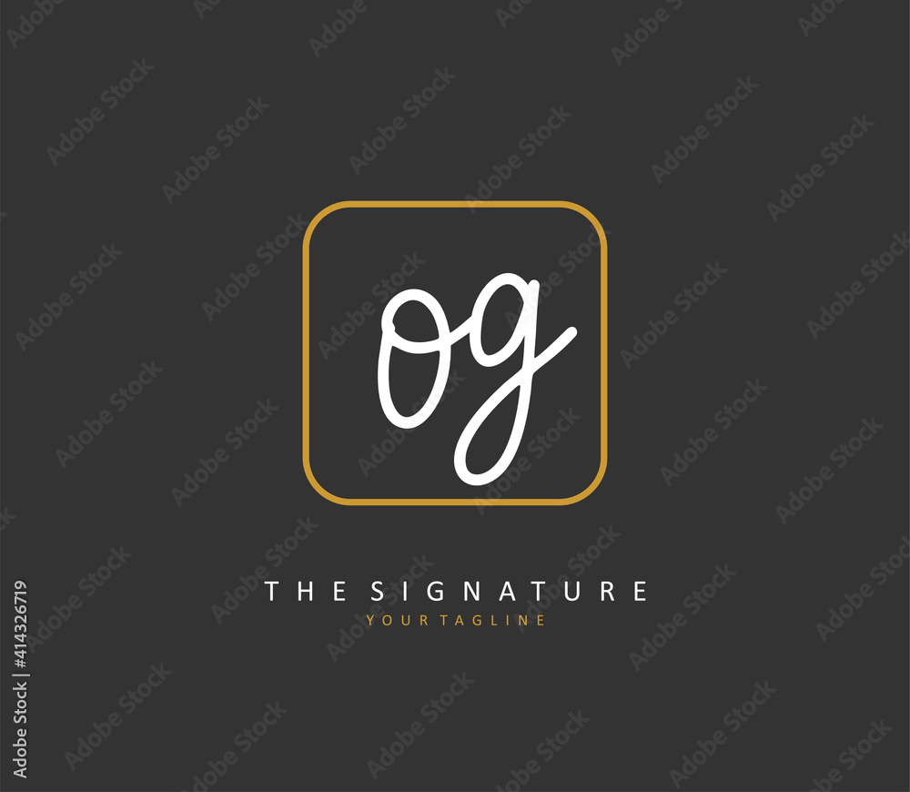 OG Initial letter handwriting and signature logo. A concept handwriting initial logo with template element. OG Initial letter handwriting and signature logo. A concept handwriting initial logo with template element.