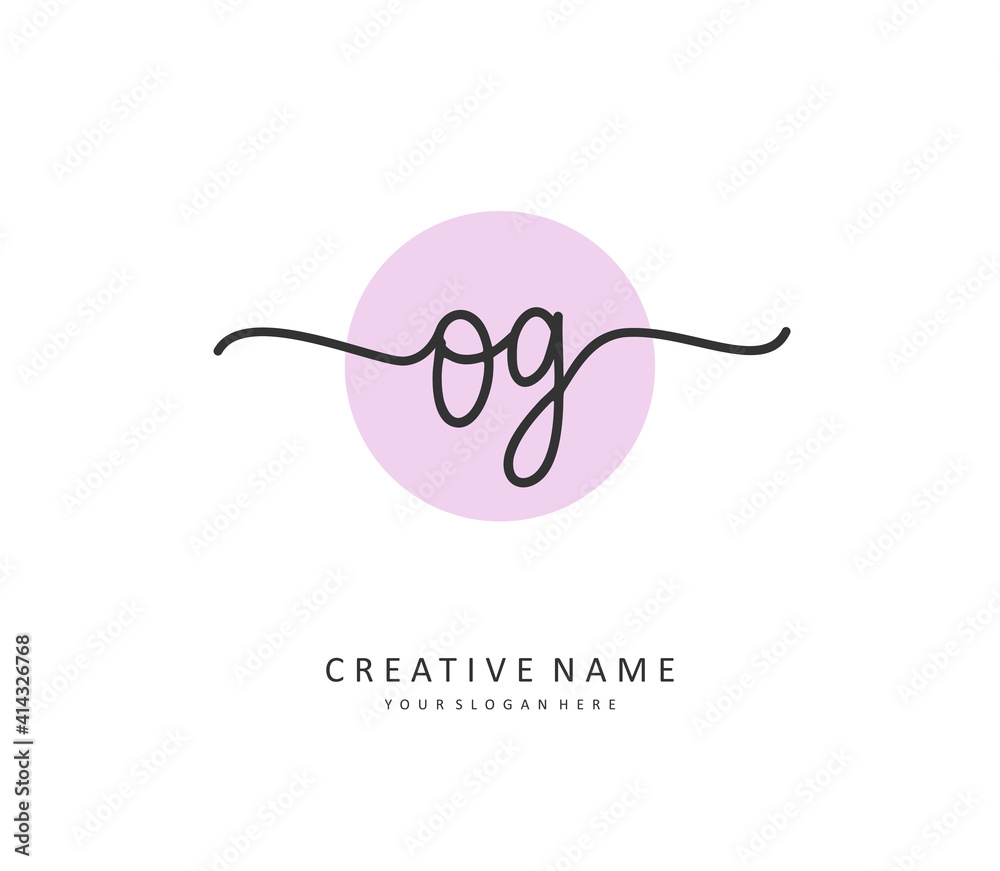 OG Initial letter handwriting and signature logo. A concept handwriting initial logo with template element. OG Initial letter handwriting and signature logo. A concept handwriting initial logo with template element.