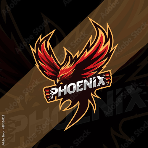 Phoenix mascot logo design