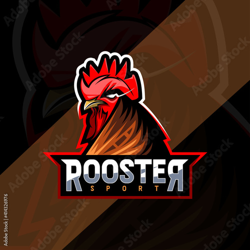 Rooster mascot logo esport templates