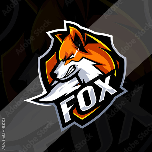 Angry Fox mascot logo templates