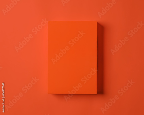 Fototapeta Naklejka Na Ścianę i Meble -  Rectangular object that has the same color as the background. With lighting from only one direction, it makes photos memorable elegant and minimalist. Color game mockup.
