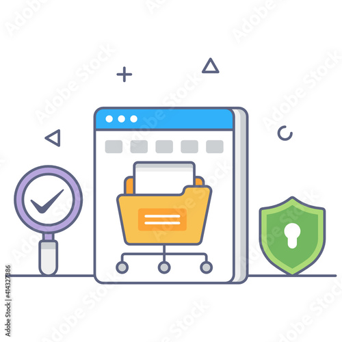 
Amazing flat outline design icon of data classification 
