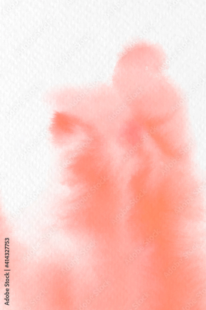 Fototapeta premium Abstract peach watercolor splash background vector