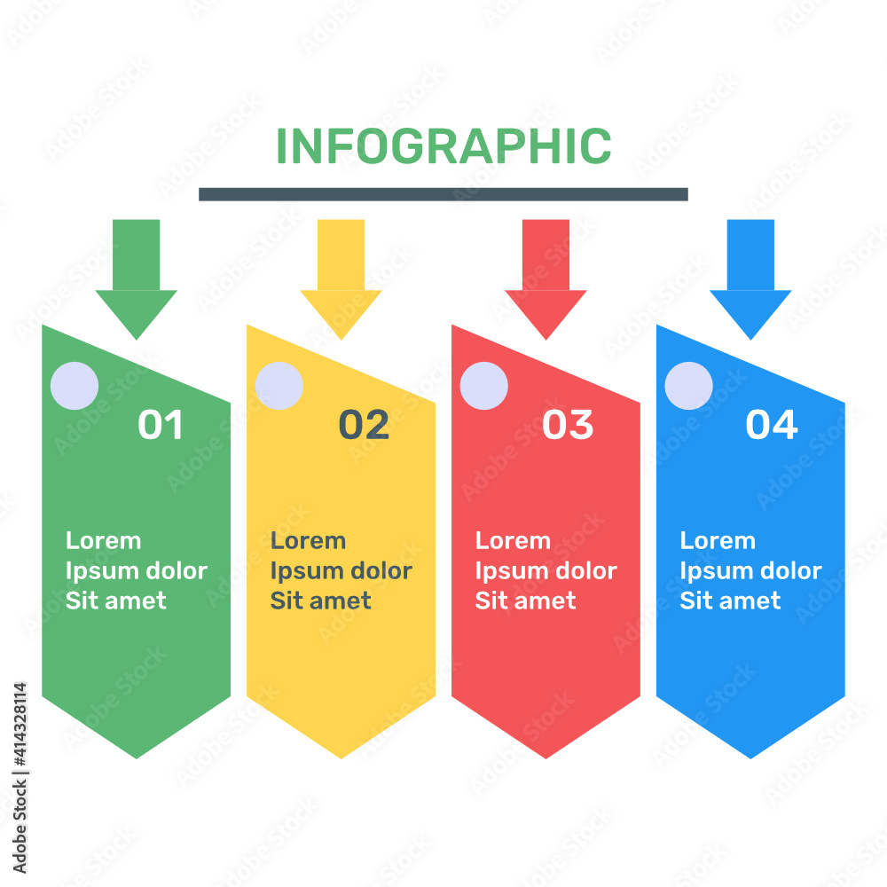 Infographic banners icon in flat design
Infographic banners icon in flat design