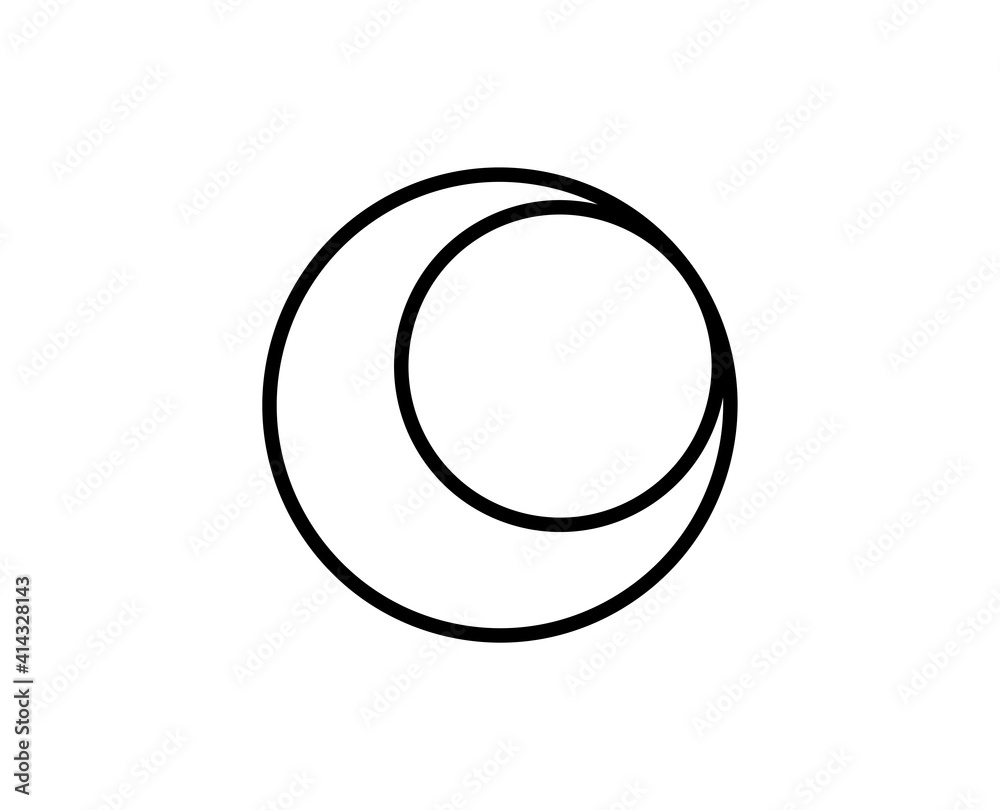 Moon premium line icon. Simple high quality pictogram. Modern outline style icons. Stroke vector illustration on a white background. Moon premium line icon. Simple high quality pictogram. Modern outline style icons. Stroke vector illustration on a white background.