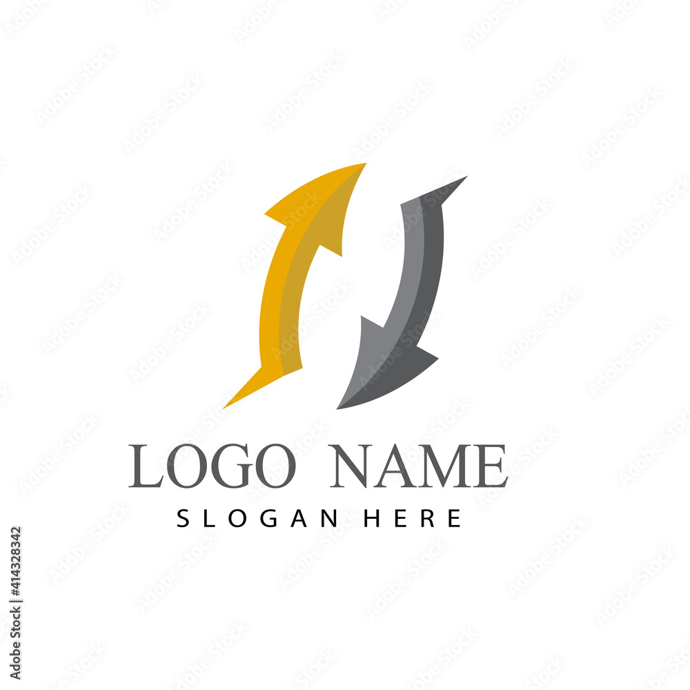 Arrow vector illustration icon Logo Template design Arrow vector illustration icon Logo Template design