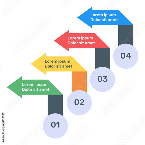 
Down arrows cascade icon in flat design
