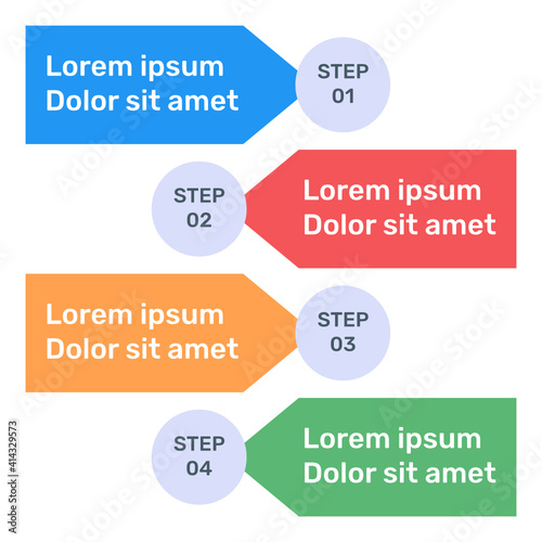 
Business labels graph icon in flat editable design
