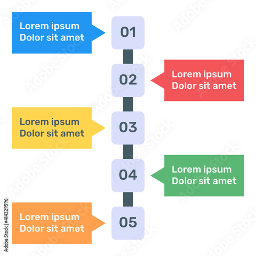 
Business labels graph icon in flat editable design

