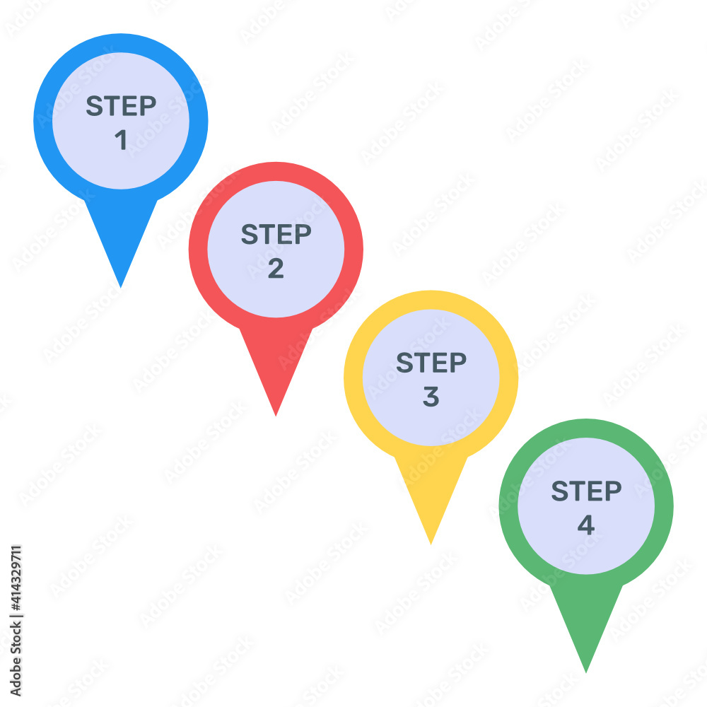 Business data representation through arrows infographic in flat icon Business data representation through arrows infographic in flat icon