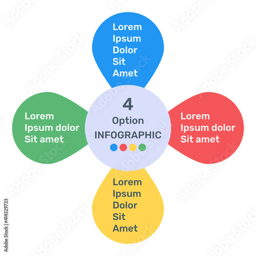 Business data representation through arrows infographic in flat icon
