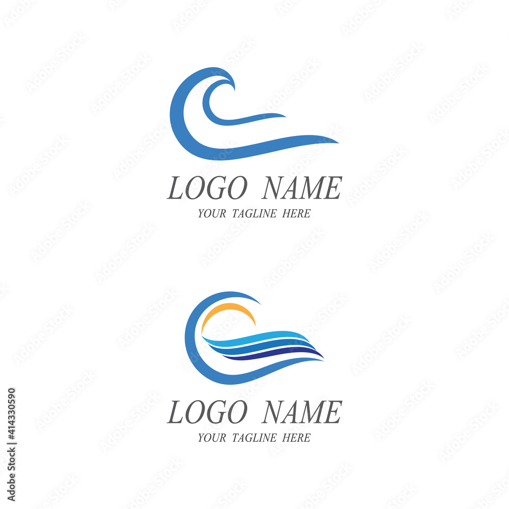 Water wave icon vector illustration design logo Water wave icon vector illustration design logo