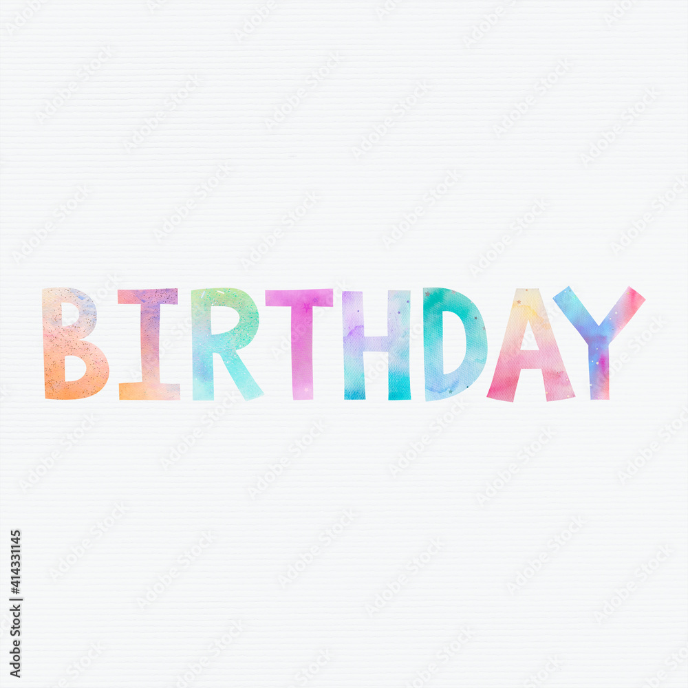 Happy birthday word typography vector