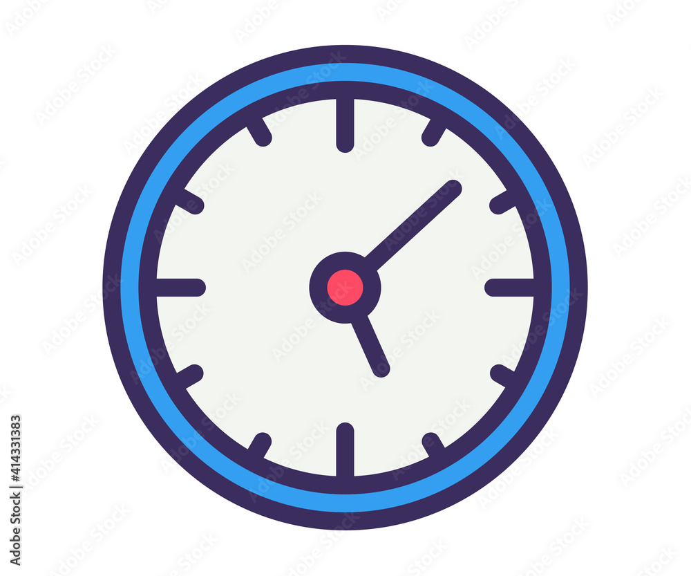 time clock hour single isolated icon with filled line style time clock hour single isolated icon with filled line style