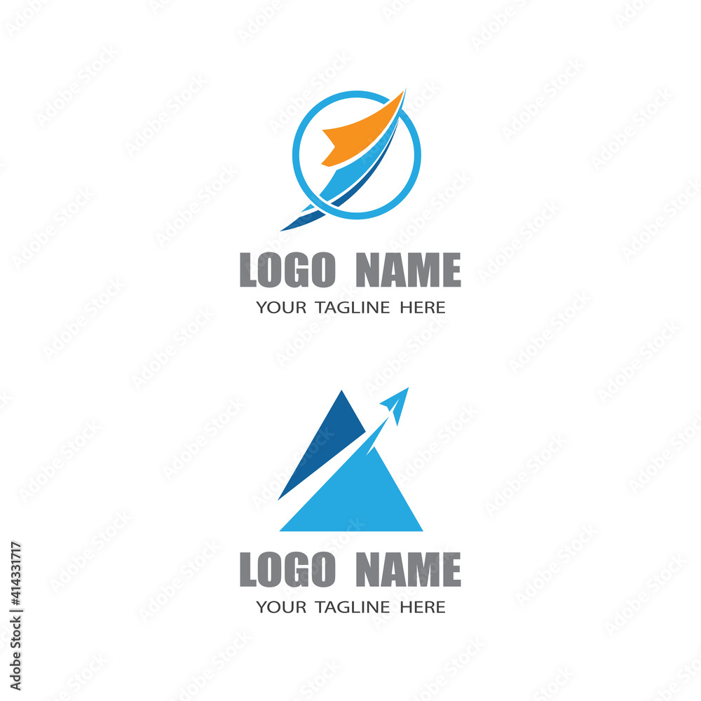 Paper plane logo vector illustration template Paper plane logo vector illustration template