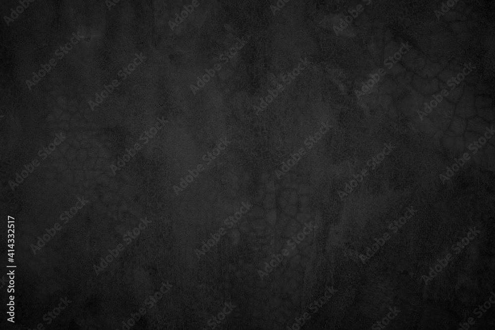 Fototapeta premium Close up retro plain dark black cement & concrete wall background texture for show or advertise or promote product and content on display and web design element concept decor.