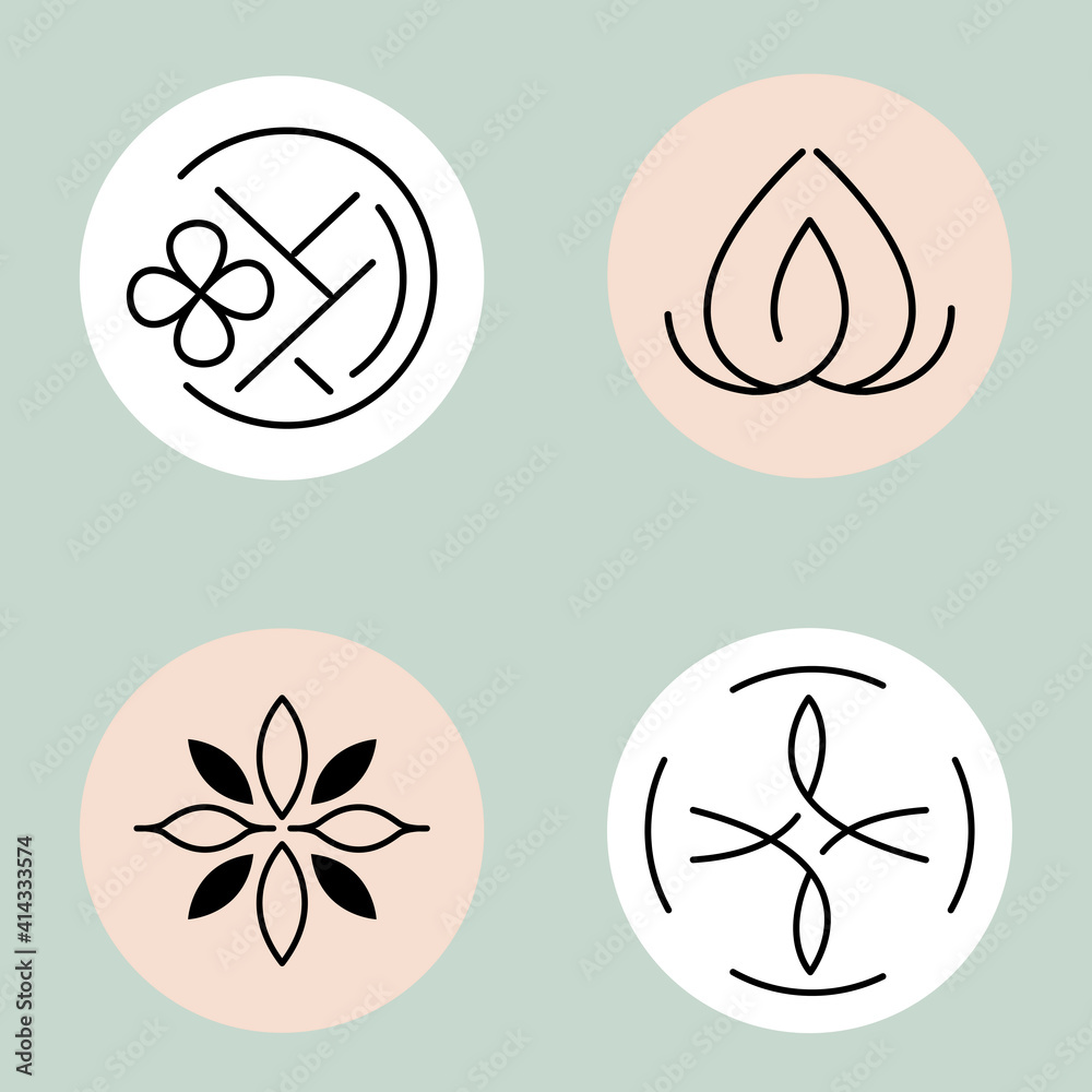 Healthcare center logo template vector set Healthcare center logo template vector set