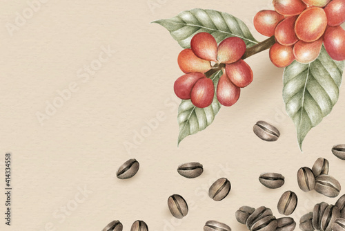 Blank coffee day background design vector