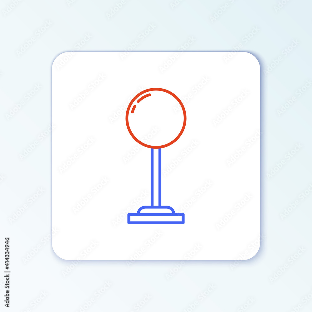Line Floor lamp icon isolated on white background. Colorful outline concept. Vector. Line Floor lamp icon isolated on white background. Colorful outline concept. Vector.