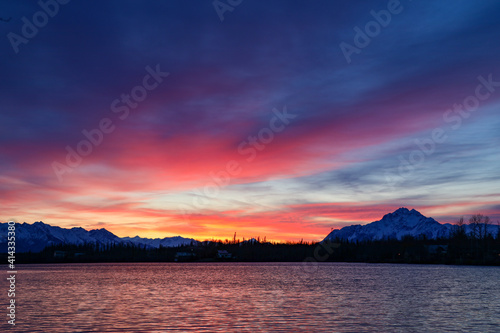 Sunrise Lake Alaska © Carson