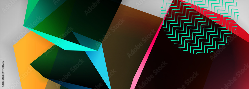 Low poly 3d geometric shapes, minimal abstract background. Vector illustrations for covers, banners, flyers and posters and other Low poly 3d geometric shapes, minimal abstract background. Vector illustrations for covers, banners, flyers and posters and other