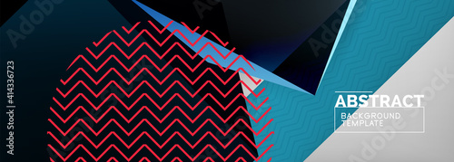 Low poly 3d geometric shapes, minimal abstract background. Vector illustrations for covers, banners, flyers and posters and other