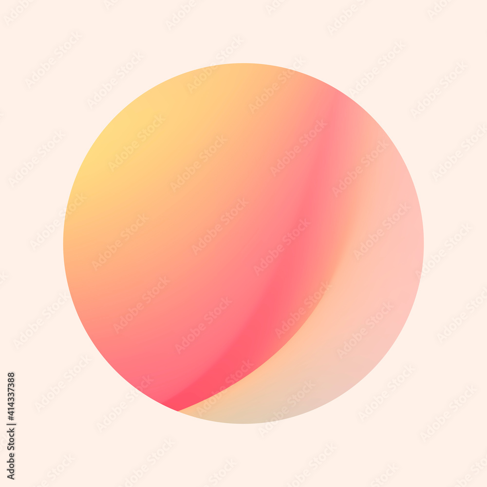 Colorful round gradient element vector