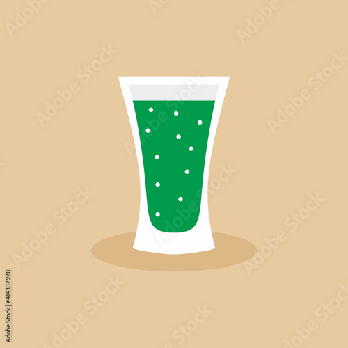 A glass of wine. Shot drink...