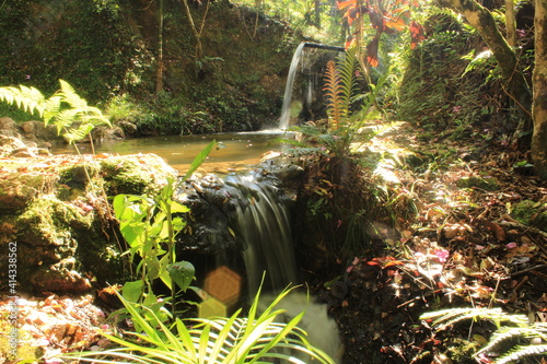lake, waterfall, nature