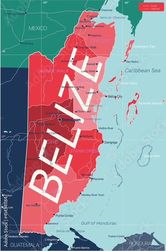 Belize country detailed edi...