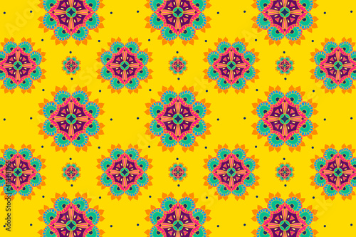 Diwali Indian mandala vector pattern background