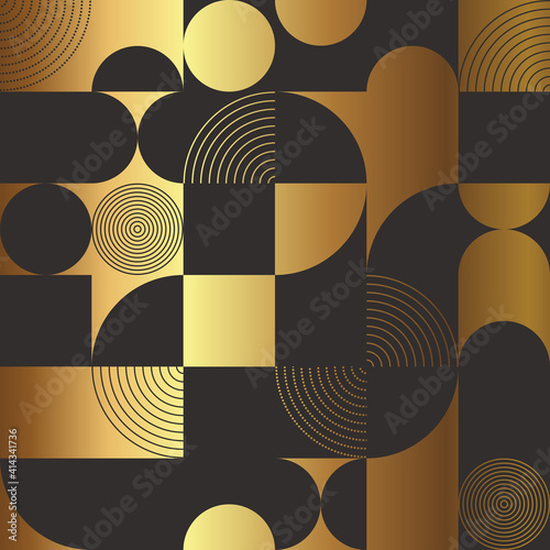 Creative golden circle seamless pattern
