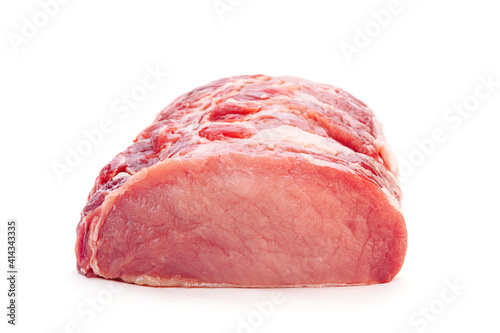 Pork fillet raw closeup