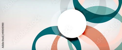 Ring geometric shapes, o letter repetition wallpaper. Abstract background for business or technology presentations, internet posters or web brochure covers