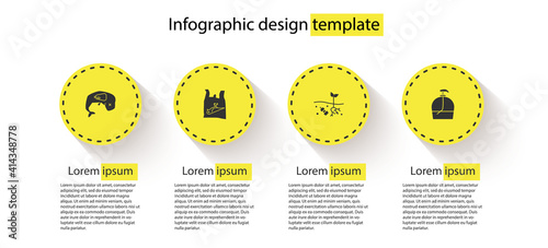 Set Environment protection whale dead, Dead bird, plastic, Problem of pollution planet and Bottle liquid soap. Business infographic template. Vector.