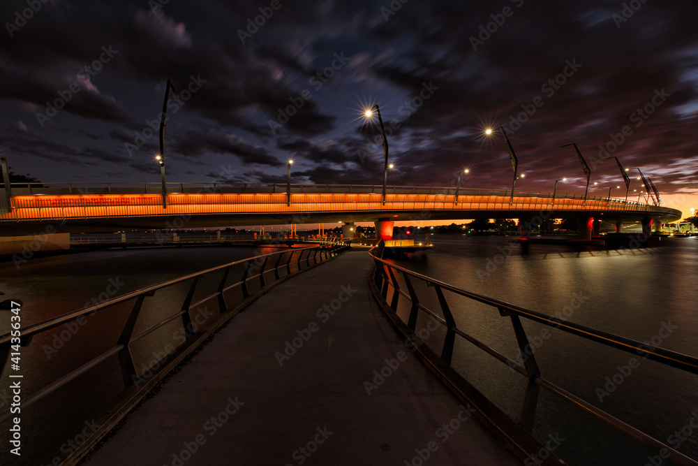 Mandurah Bridge just after sunset