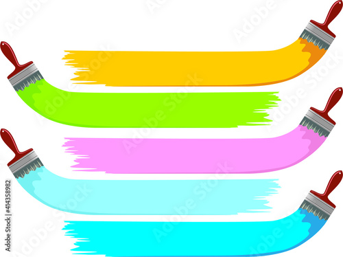 Set of paint brushes illustration