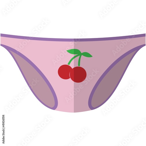 Child fabric panties undies vector isolated on white