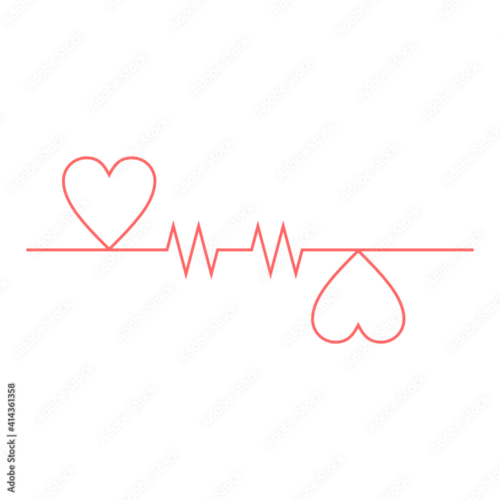 heartbeat symbol icon, heart health icon