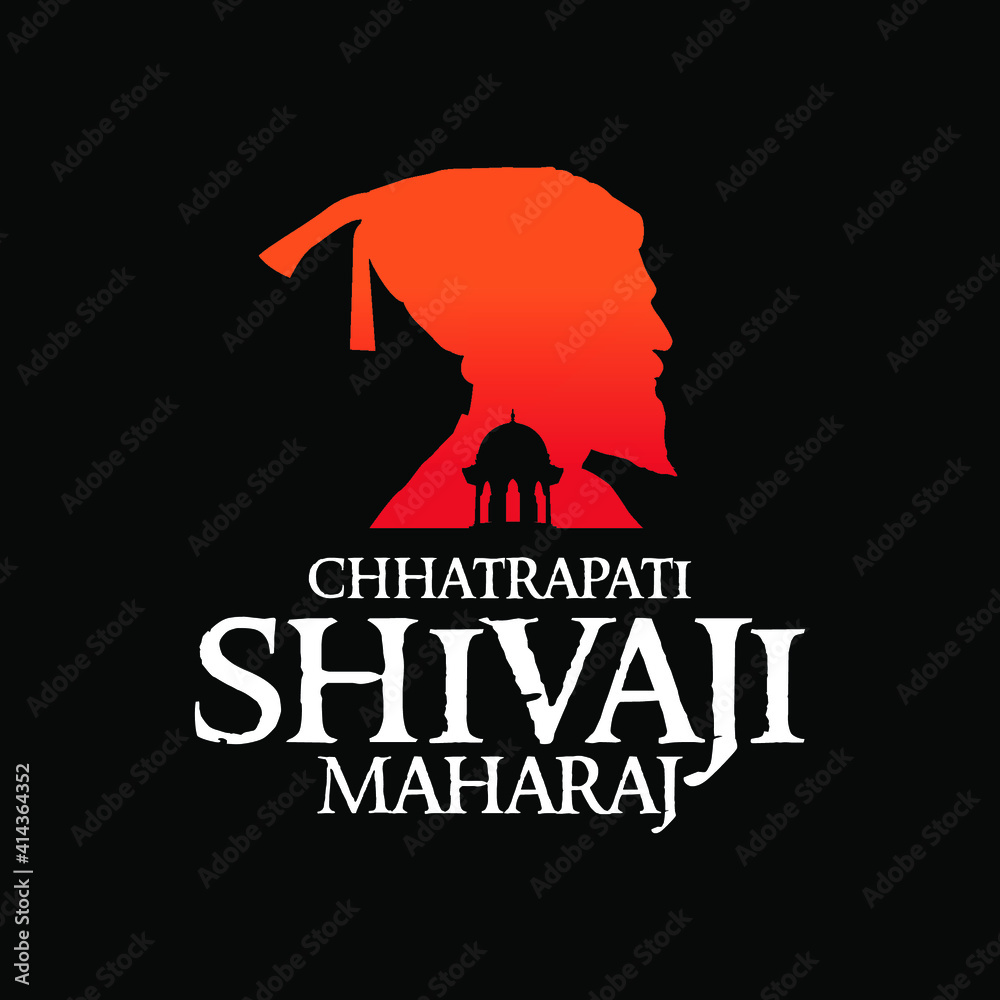 Minimal Logo Symbol and typography of Chhatrapati Shivaji Maharaj Jayanti 