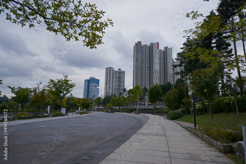 South Korea, attractions, architecture and parks of Suwon City © Mikhail