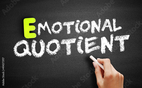 Принти на полотні Emotional Quotient on blackboard, concept background