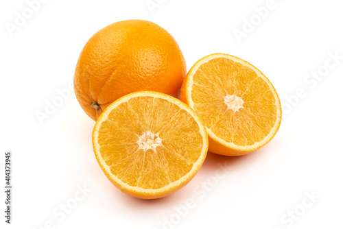 Fresh orange  isolated on white background